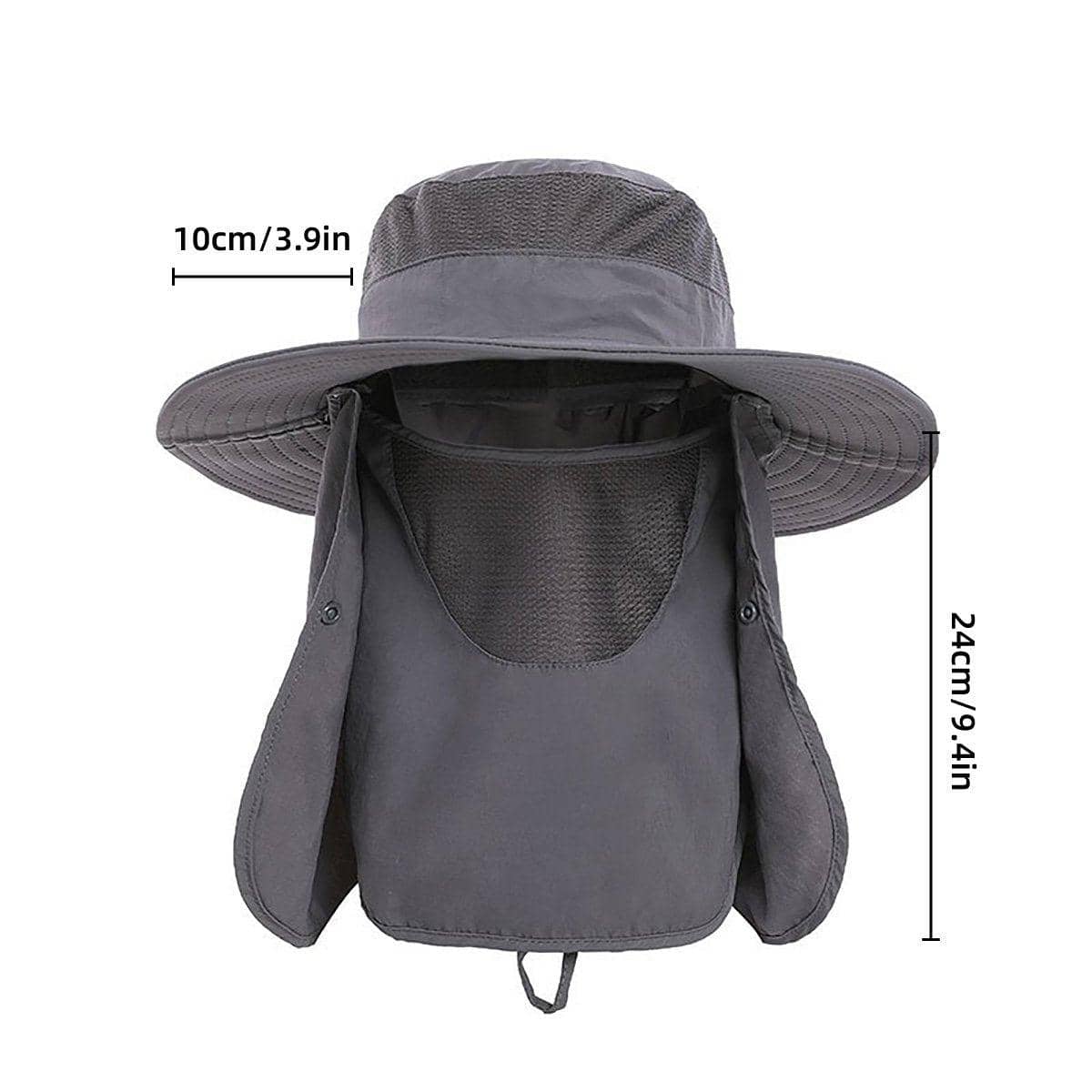 Outdoor Fisherman Hat with Neck Flap, Sun Protection Bucket Hat, Pack of 2 - Azure - view 4