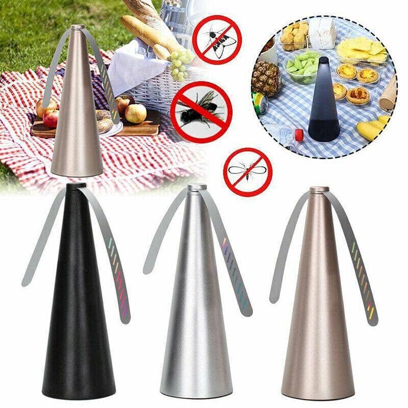 Outdoor Fly Repellent Fan for Food and Picnic Tables - Black - view 4