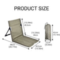 Outdoor Folding Beach Lounge Chair with Floor Mat, Portable Garden Chair - view 3