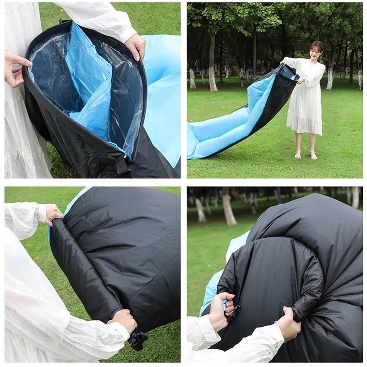 Outdoor Inflatable Sofa with Pillow, Foldable for Festivals and Camping - view 5