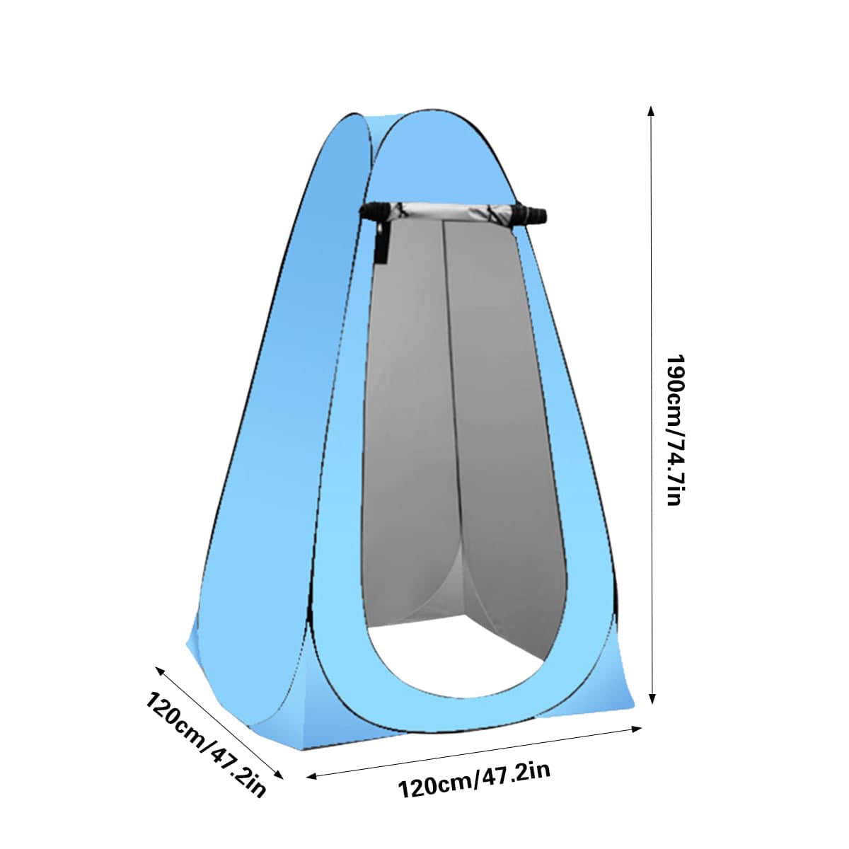 Outdoor Pop up Changing Tent Shower Shelter for Camping and Beach, 120 x 120 x 190 cm - view 3
