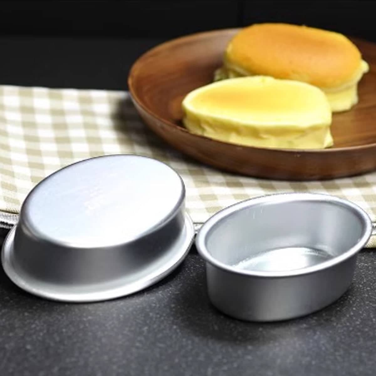 Oval Aluminium Non-Stick Cheesecake Moulds, Pack of 20 - view 4