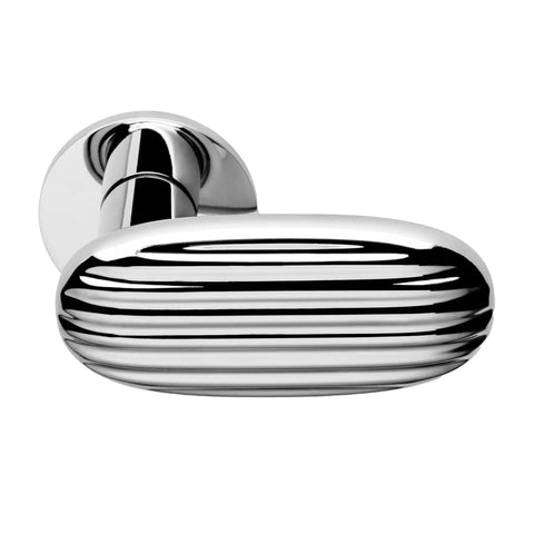 Oval Bedroom Door Handle, Interior Door Hardware - Chrome