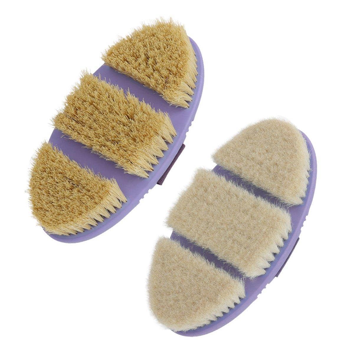 Oval Bendable Horse Grooming Brush - Sisal Hemp Bristles - view 3