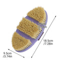 Oval Bendable Horse Grooming Brush - Sisal Hemp Bristles - view 4