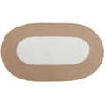 Oval Cotton Floor Mat 70 x 40 cm, Non Slip Washable Rug - White