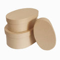 Oval Kraft Paper Gift Boxes, Pack of 5 - 19.2 x 13.6 x 7.6 cm - view 3