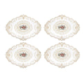 Oval Lace Placemats, 31 x 42 cm, Pack of 4 - Beige