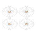 Oval Lace Placemats, 31 x 42 cm, Pack of 4 - White