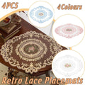 Oval Lace Placemats, 31 x 42 cm, Pack of 4 - White - view 2