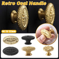 Oval Vintage Drawer Handle - Antique Furniture Pull, Black - view 2