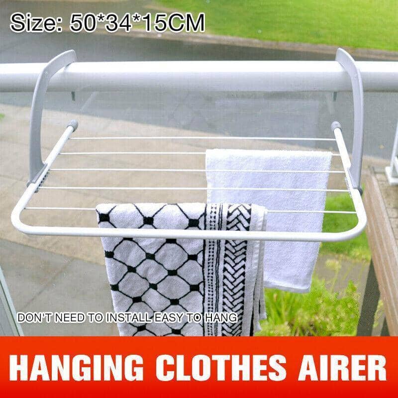 Over Door Hanging Laundry Drying Rack with 6 Rails