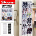 Over-Door Shoe Organiser with 24 Pockets, 135 x 45 cm - Black - view 2
