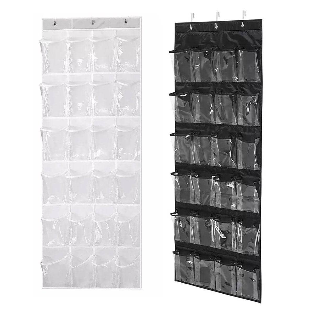 Over-Door Shoe Organiser with 24 Pockets, 135 x 45 cm - Black - view 3