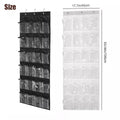Over-Door Shoe Organiser with 24 Pockets, 135 x 45 cm - Black - view 4