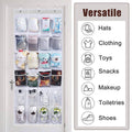 Over-Door Shoe Organiser with 24 Pockets, 135 x 45 cm - Black - view 5