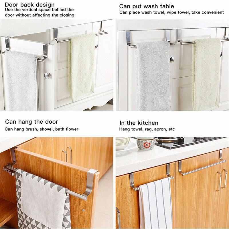 Over Door Towel Rack in Stainless Steel - 23.7 cm - view 4