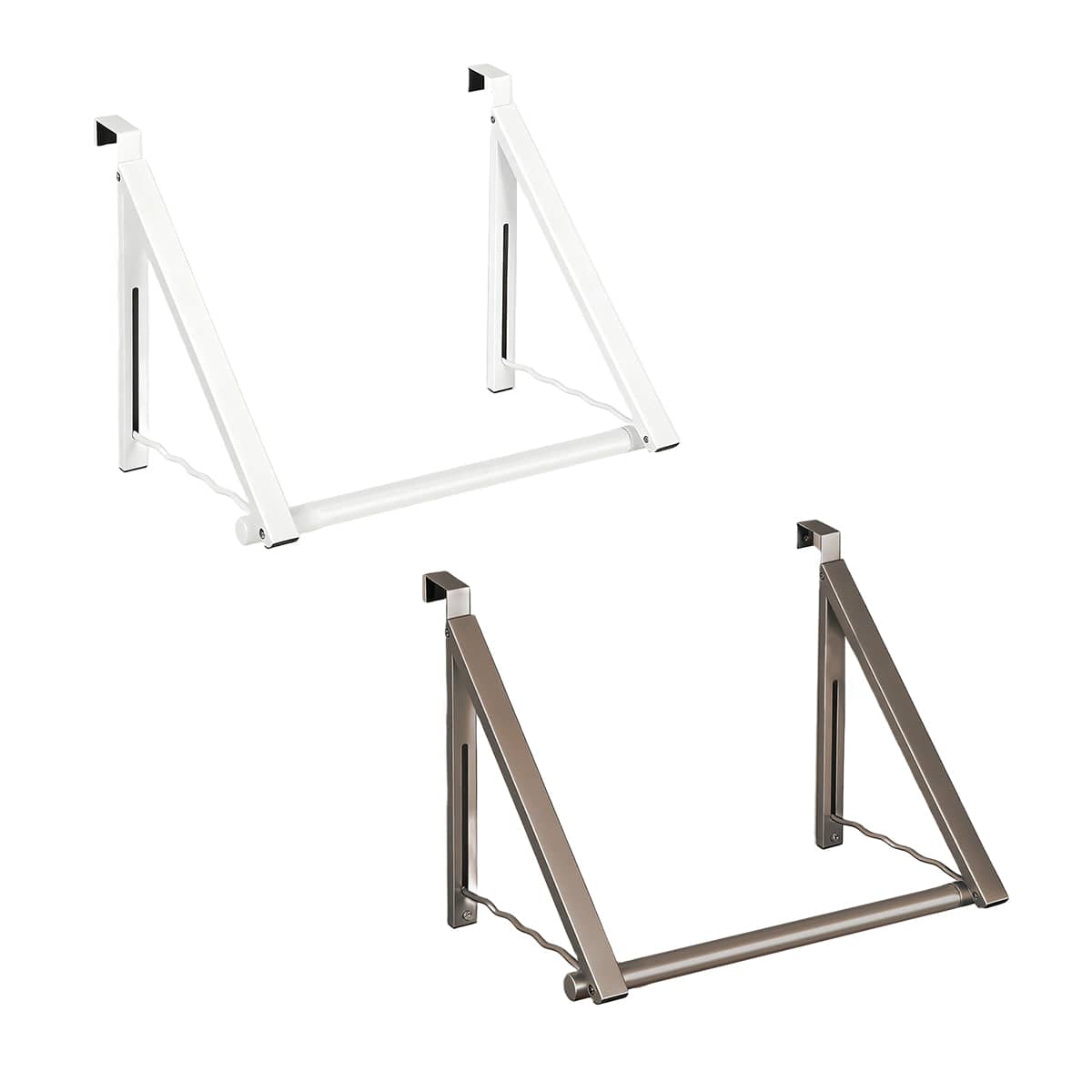 Over the Door Clothes Rack, Foldable and Adjustable - Bronze Grey - view 3