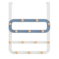 Over the Door Hook Rack with Multi Row Hooks, No Drilling - Blue