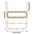 Over the Door Hook Rack with Multi Row Hooks, No Drilling - Blue - view 4