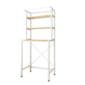 Over Washing Machine 3 Tier Storage Rack with Hanging Rail - White