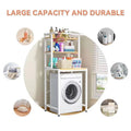 Over Washing Machine 3 Tier Storage Rack with Hanging Rail - White - view 5
