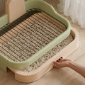 Oversized Dog Potty Tray with High Fence and Drawer - Grey and White - view 5