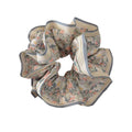 Oversized Hair Scrunchie - Green Flower Print