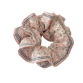 Oversized Hair Scrunchie - Pink Flower Print