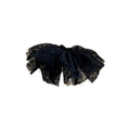 Oversized Polka Dot Lace Hair Band for Ponytails - Black, Large