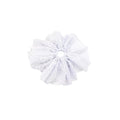 Oversized Polka Dot Lace Hair Band for Ponytails - White, Small