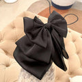 Oversized Satin Bow Hair Claw Clip - Burgundy - view 5