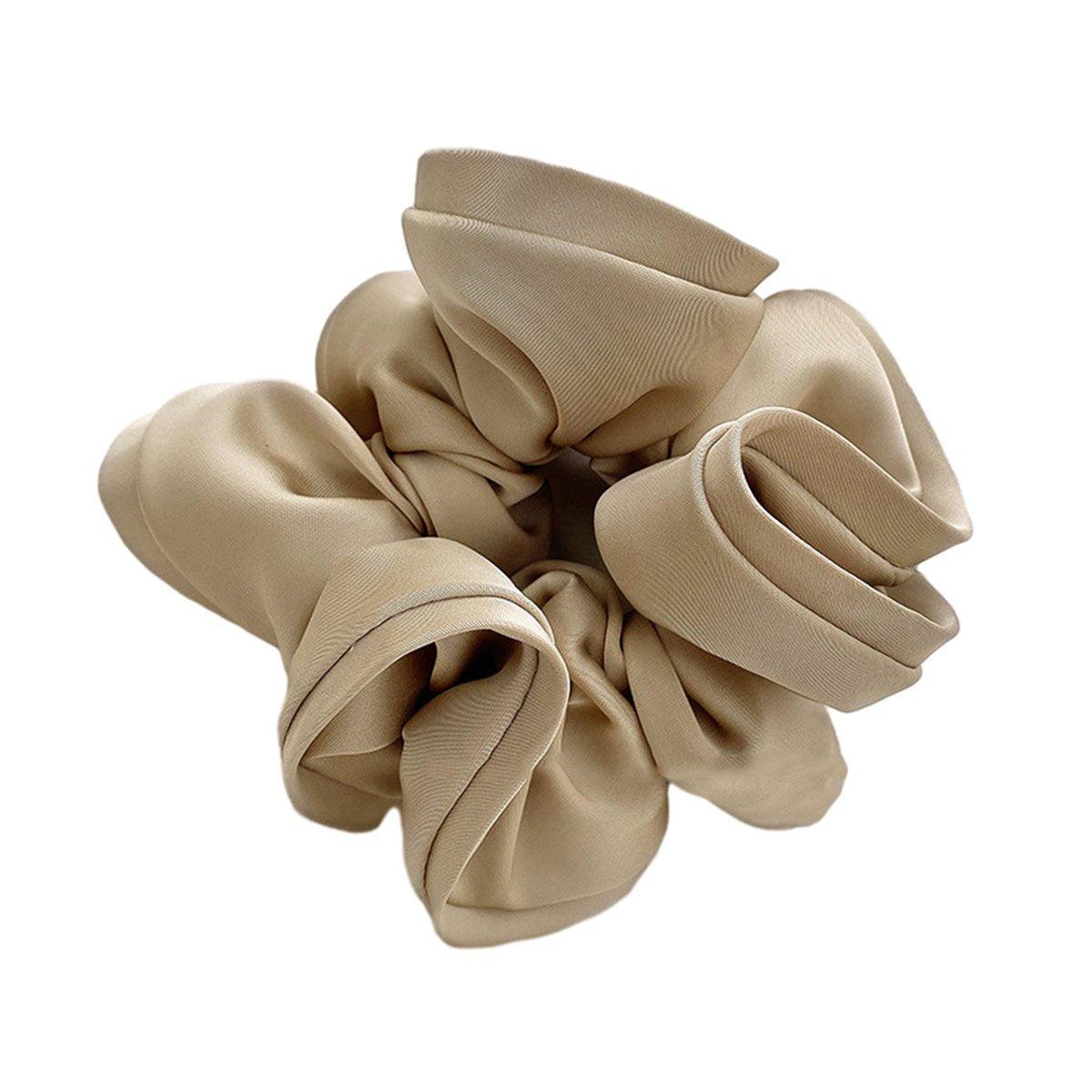 Oversized Satin Hair Scrunchie - Champagne