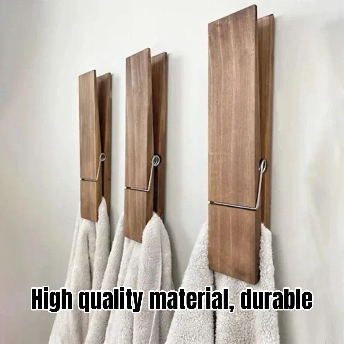 Oversized Wooden Towel Clip for Bathroom and Laundry - 30 cm - view 5