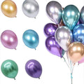 Pack of 10 Chrome Metallic Balloons 25cm for Party Decoration - Purple - view 3