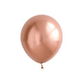 Pack of 10 Chrome Metallic Balloons 25cm for Party Decoration - Rose Gold