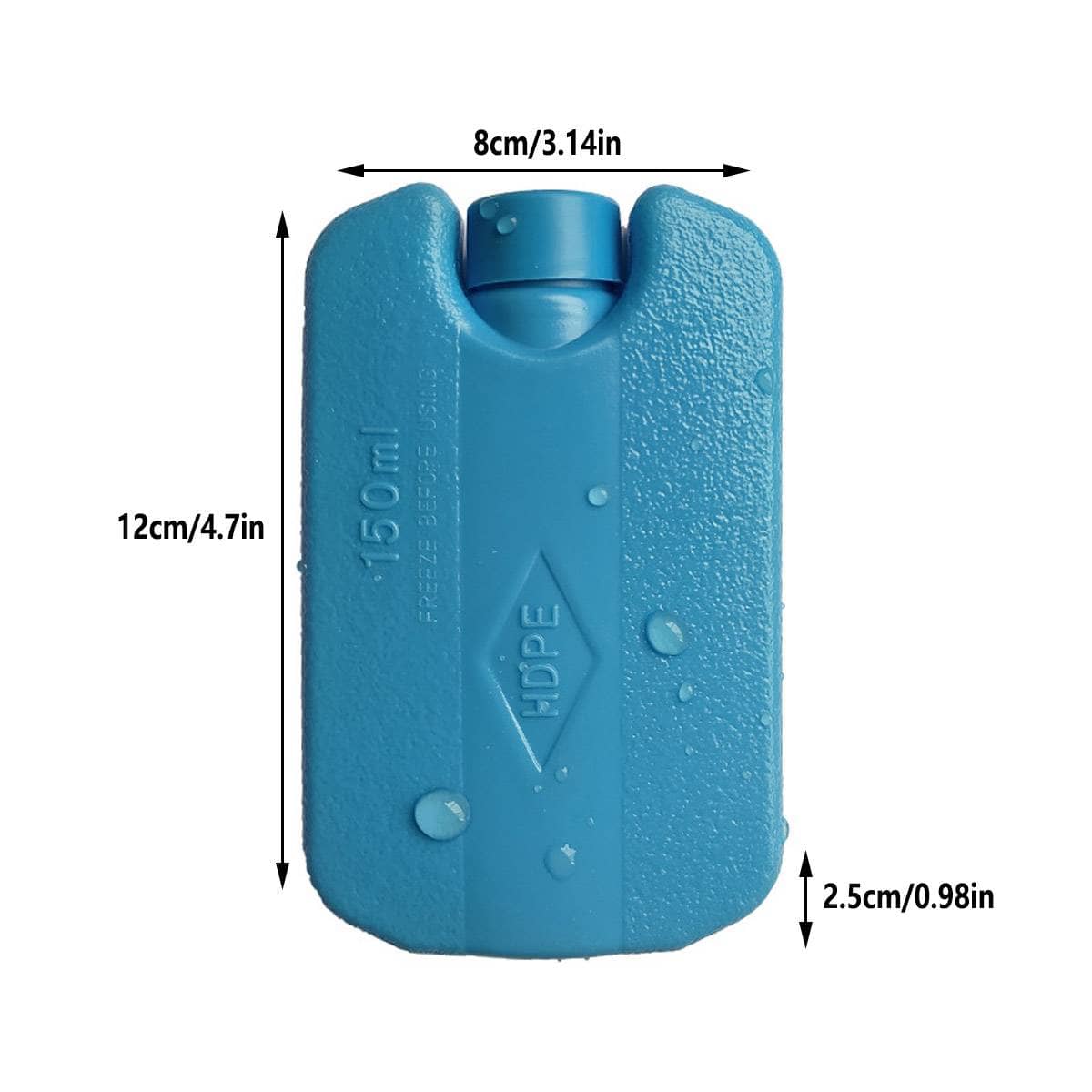 Pack of 10 Reusable Ice Packs 150 ml Cooler Block for Picnic, Camping and Lunch Box - view 3