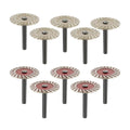 Pack of 10 Stone Engraving Saw Blades, 40 mm with 6 mm Shank - view 2