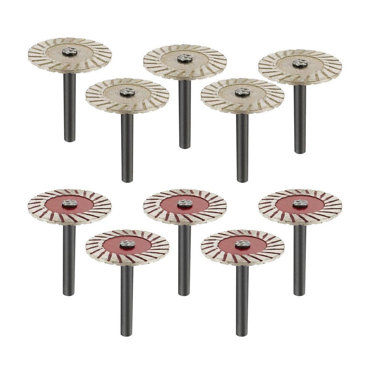 Pack of 10 Stone Engraving Saw Blades, 40 mm with 6 mm Shank - view 2