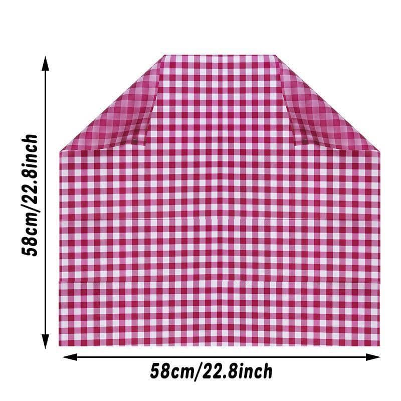 Pack of 100 DIY Florist Wrapping Paper Blue Plaid Fog Paper 58 x 58 cm - view 2