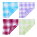 Pack of 100 DIY Florist Wrapping Paper Blue Plaid Fog Paper 58 x 58 cm - view 3