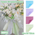 Pack of 100 DIY Florist Wrapping Paper Blue Plaid Fog Paper 58 x 58 cm - view 4
