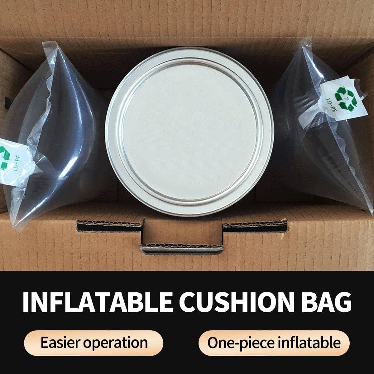 Pack of 100 Inflatable Air Column Bags for Packaging, Bubble Wrap Cushion - 20 x 20 cm - view 5