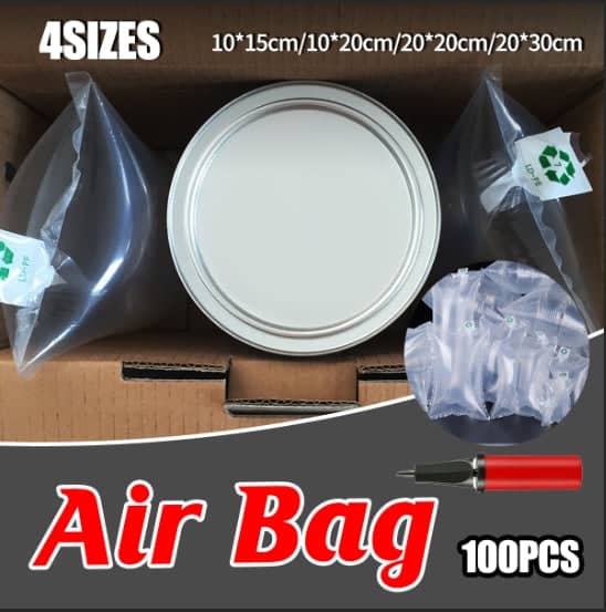 Pack of 100 Inflatable Air Column Bags for Packaging, Bubble Wrap Cushion - 20 x 30 cm - view 2