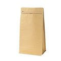 Pack of 100 Kraft Stand up Pouches with Zip Lock and Tear Notch - 13.5 x 26 cm, 7.5 cm Gusset