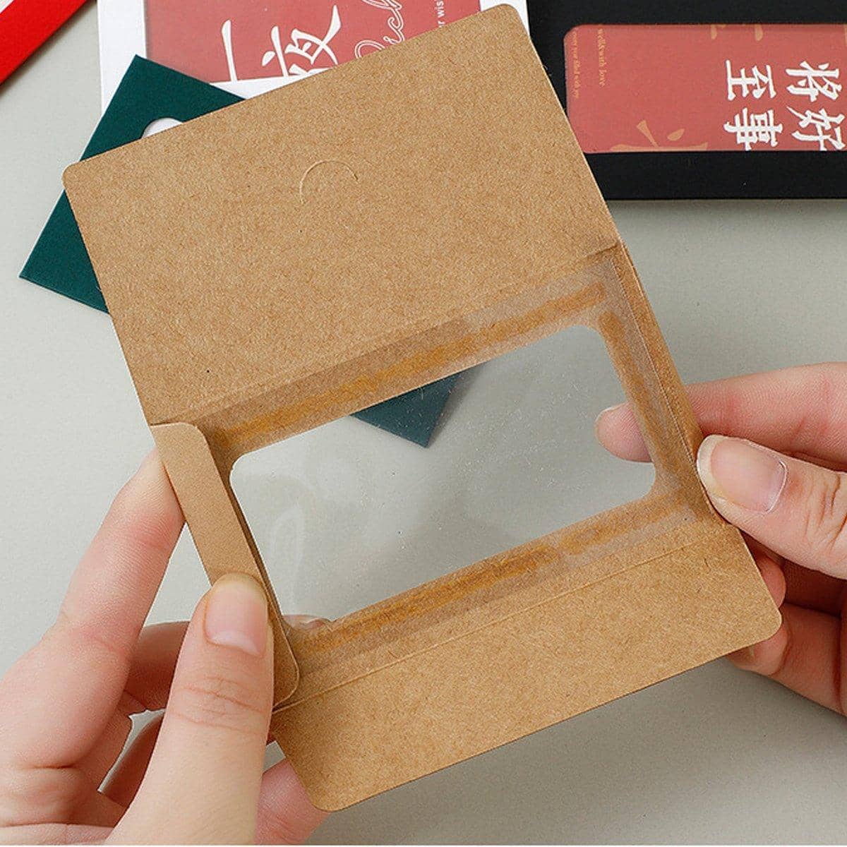 Pack of 100 Mini Window Postcard Envelopes 10 x 6 cm - Green - view 5