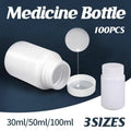 Pack of 100 Small Plastic Capsule Bottles with Screw Caps, Empty Storage Containers - 30 ml - view 2