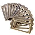 Pack of 12 Brass Cabinet Drawer Label Pull Name Card Frame Holder 70 x 33 mm - view 2