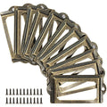 Pack of 12 Brass Cabinet Drawer Label Pull Name Card Frame Holder 70 x 33 mm - view 5