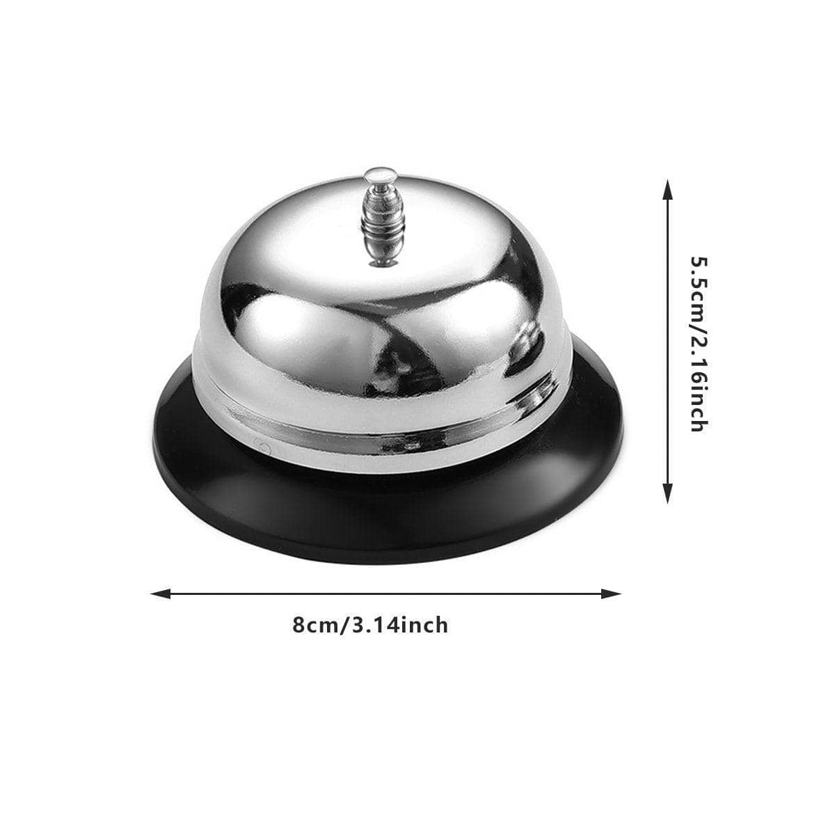 Pack of 2 Chrome Service Call Bells for Counters and Reception Desks - view 3